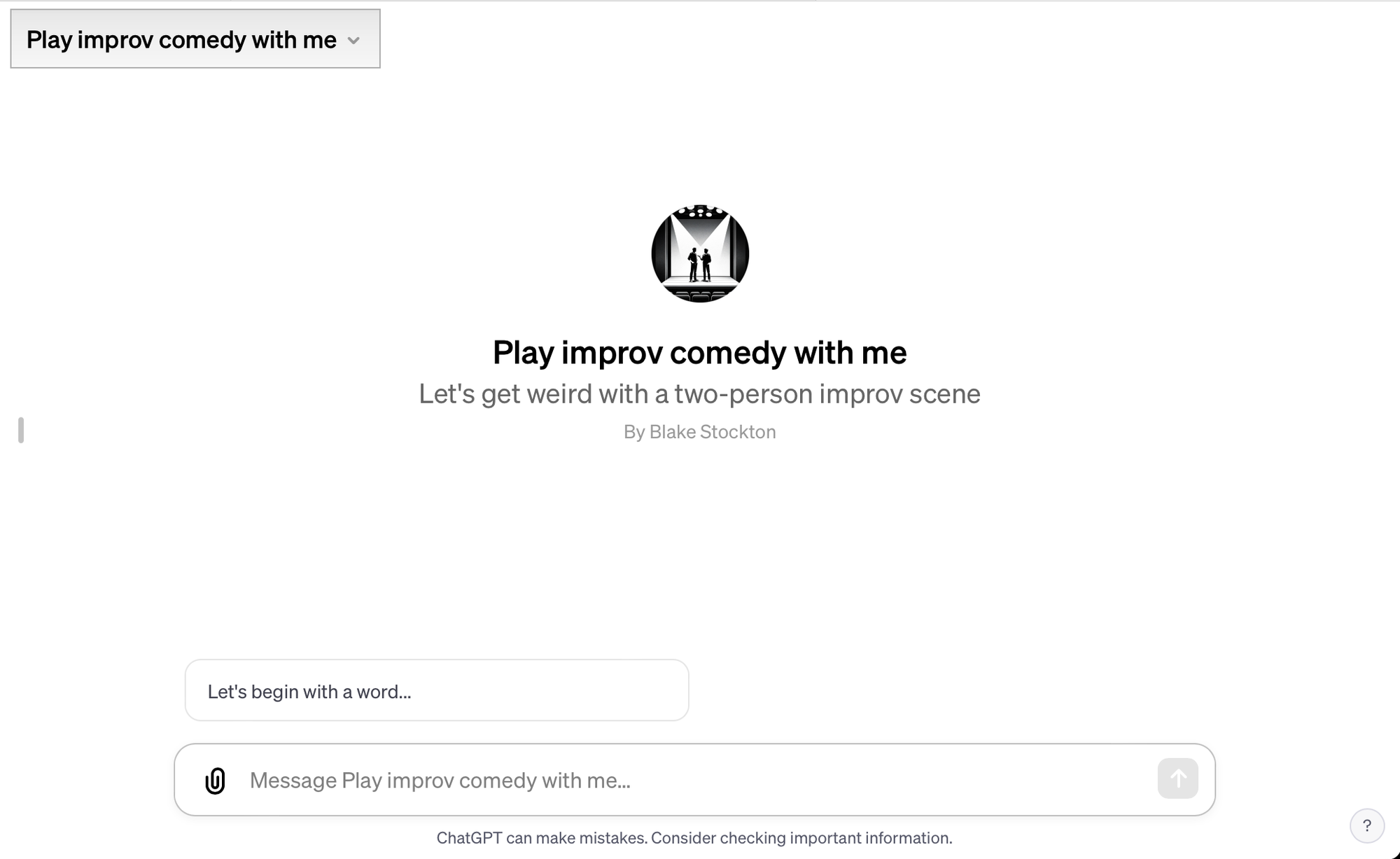 What I learned building the 'Improv with Me' GPT